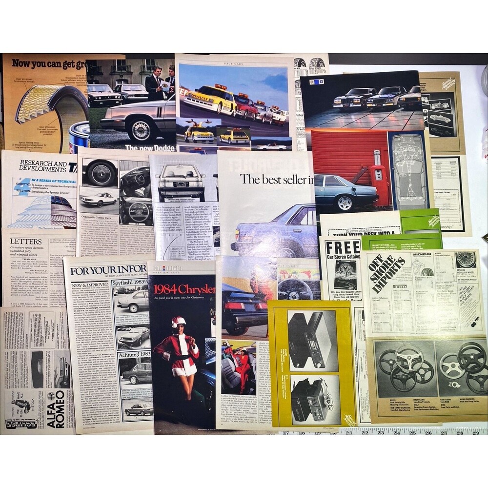 Ephemera 36+ Pages 4.7oz. Pictures Articles Car & Driver Magazine December 1982